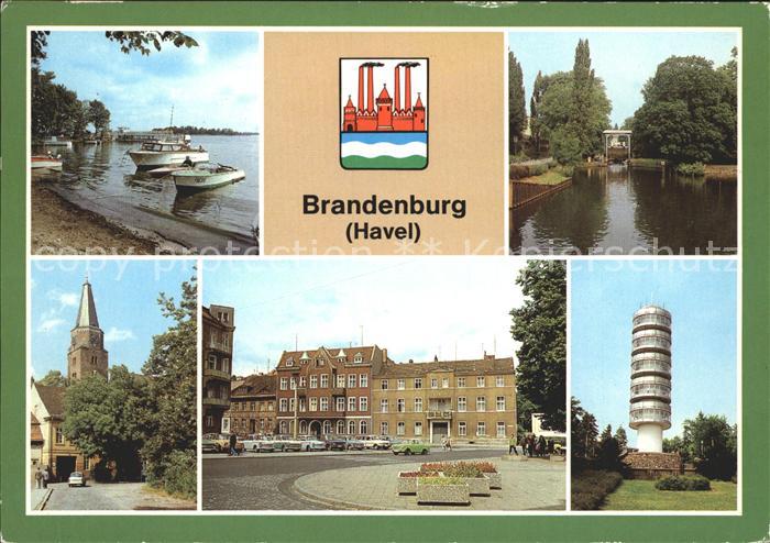 Brandenburg Havel an der Malge Schleuse Dom Marienberg