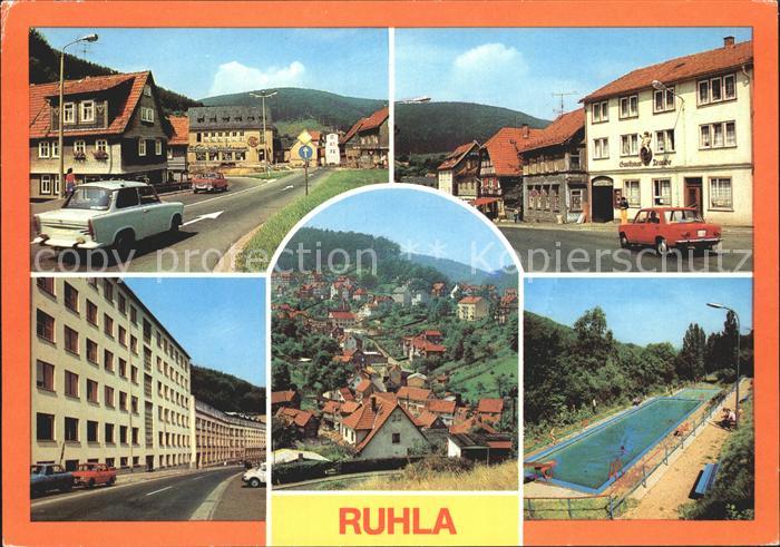Ruhla Platz des Friedens Gasthaus zur Traube Uhrenkombinat