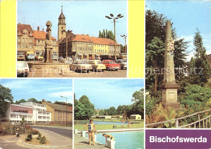 Bischofswerda Kulturhaus Freibad Postsaeule