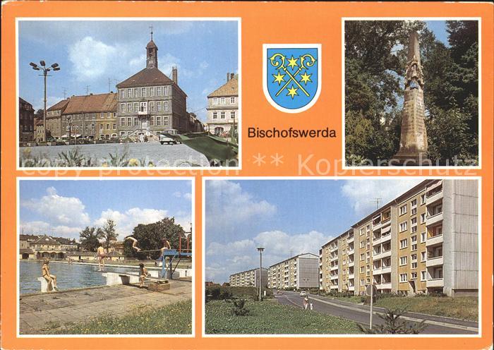 Bischofswerda Rathaus Postmeiensaeule Freibad