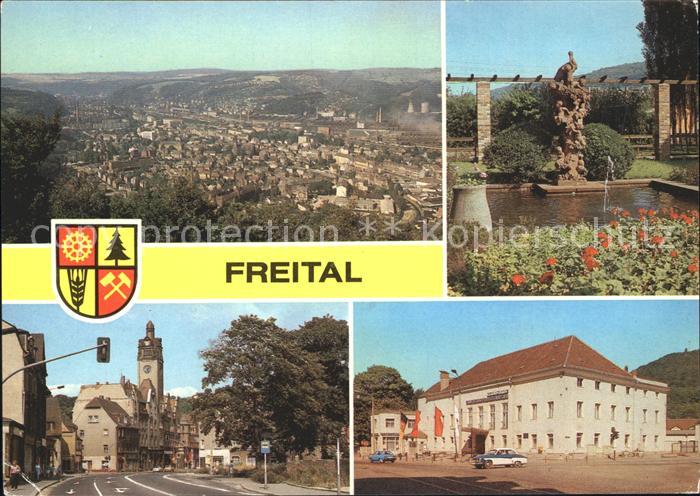 Freital Storchenbrunnen Dresdner Strasse Rathaus Klubhaus