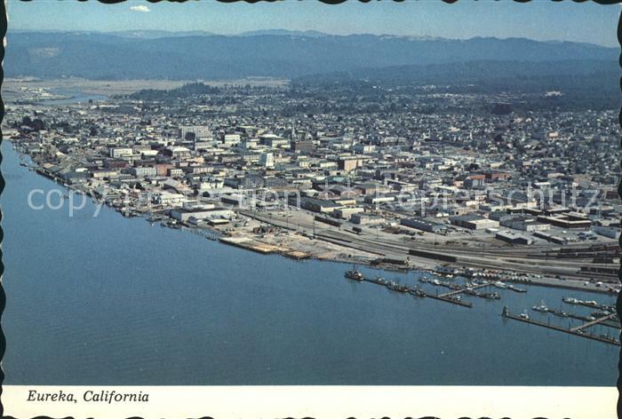 Eureka California Fliegeraufnahme Hafenpartie