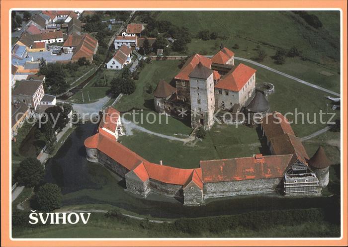 Tschechische Republik Svihov Fliegeraufnahme Wasserburg