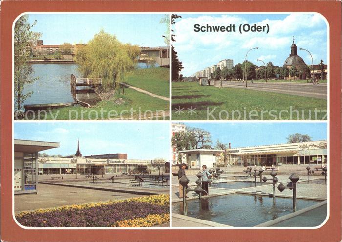 Schwedt Oder Leninallee Franzoesische Kirche Platz der Befreiung