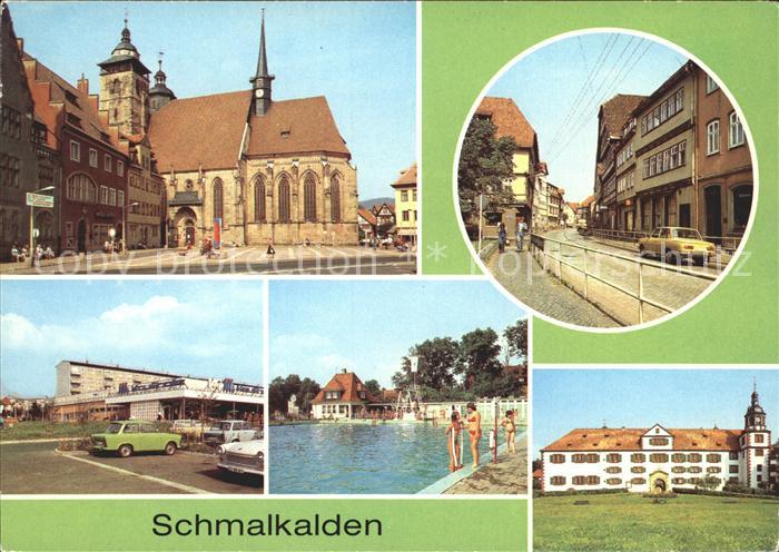 Schmalkalden Thueringen Altmarkt Freibad Schloss Wilhelmsburg