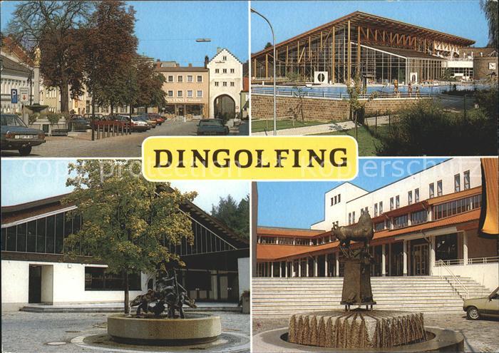 Dingolfing Marienplatz Schwimmbad Eishalle Rathaus