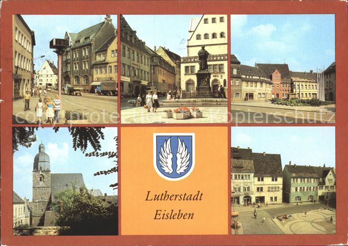 Eisleben Lutherdenkmal August-Bebel-Platz Petrikirche