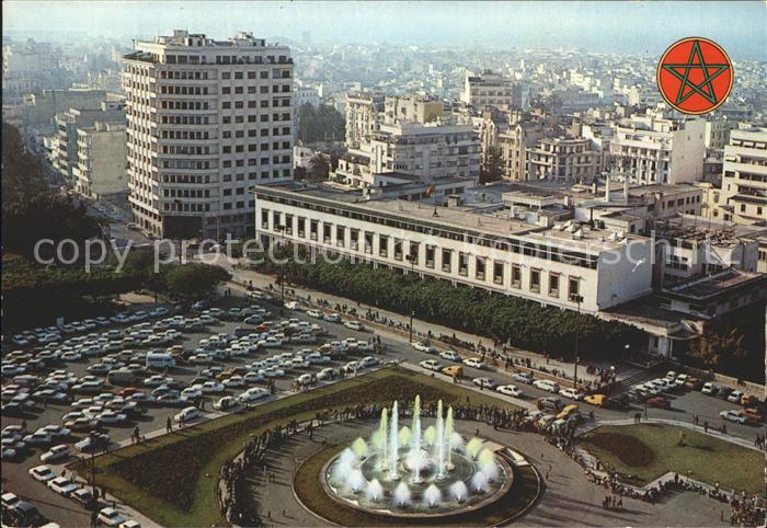 Casablanca Place des Nations Unies Fontaine