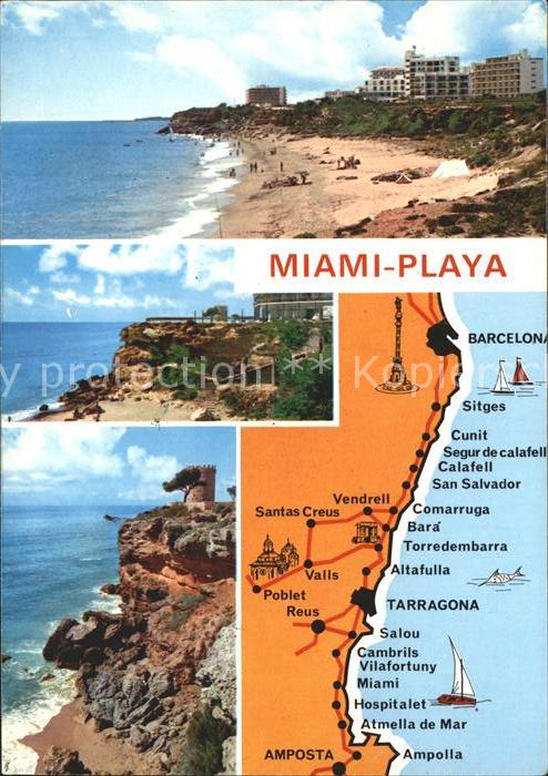 Tarragona Costa Dorada Miami Playa Mit Landkarte