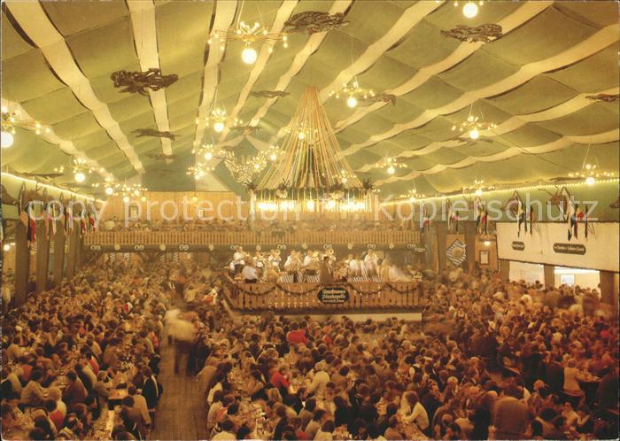 Muenchen Bayern Oktoberfest Armbrustschuetzenzelt auf der Wiesen innen