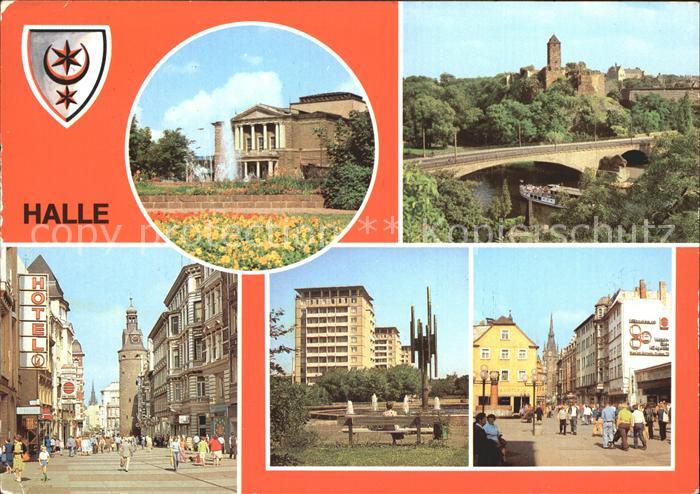 Halle Saale Burg Giebichenstein Theater Klement-Gottwald-Strasse Leninallee