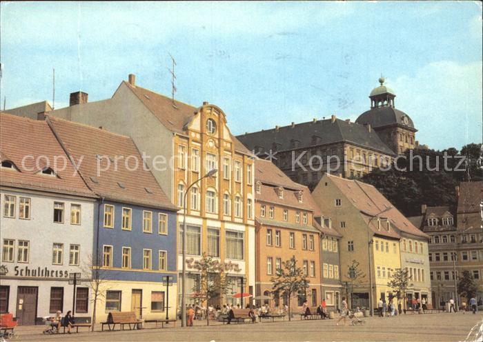 Weissenfels Saale Karl-Marx-Platz mit Schloss Neu Augustusburg
