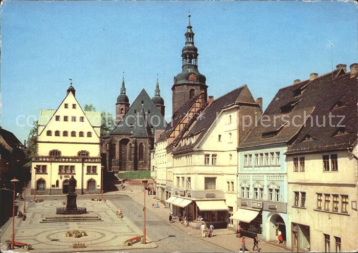 Eisleben Markt mit Lutherdenkmal