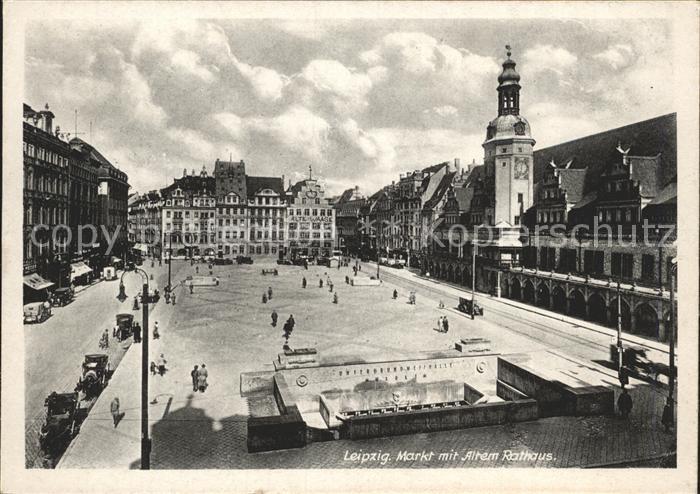 LEIPZIG Sachsen Markt mit Altem Rathaus