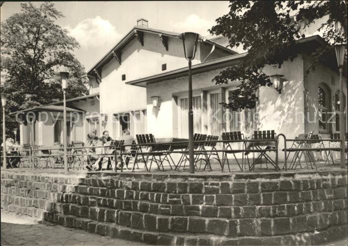 Grimma HO Gaststaette Gattersburg Terrasse