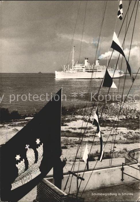 Schulau Wedel Schiffsbegruessung Ozeandampfer