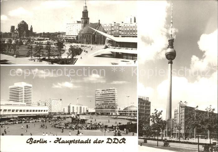 BERLIN  CITY Rathausplatz Alexanderplatz UKW und Fernsehturm