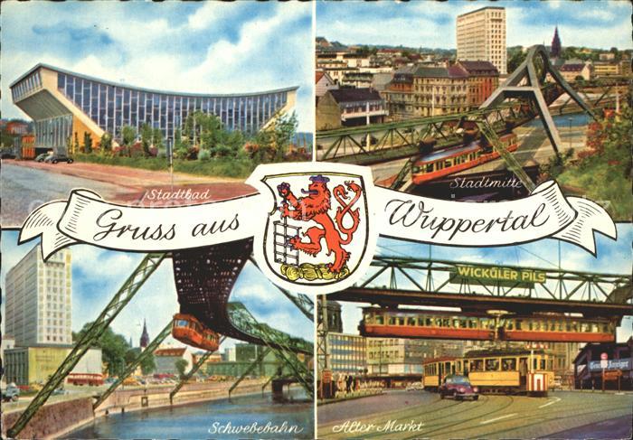 WUPPERTAL NRW Stadtbad Stadtmitte Schwebebahn Alter Markt