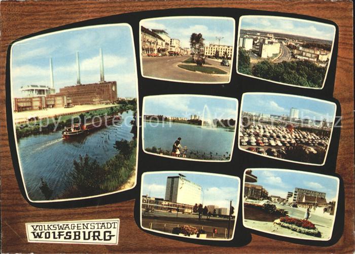 Wolfsburg Frachter VW Werk Ortsansichten Fontaene Parkplatz