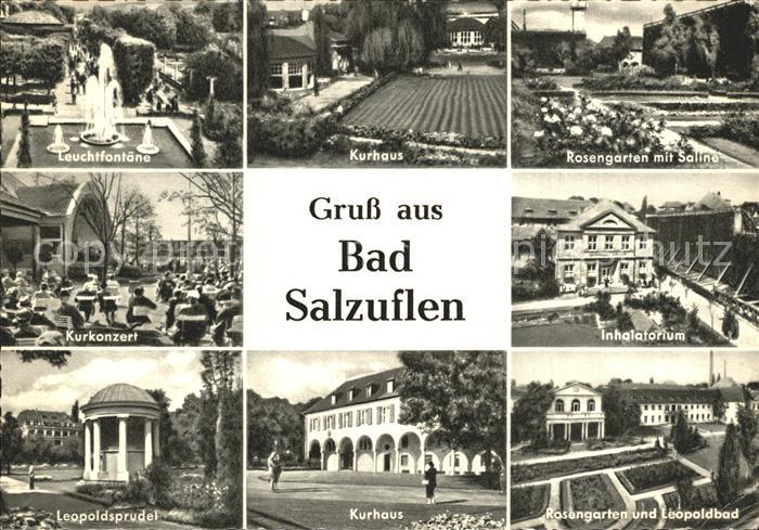 Bad Salzuflen Leuchtfontaene Kurhaus Rosengarten Saline Kurkonzert Inhalatorium