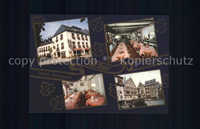 BERNKASTEL-KUES Berncastel Rheinland-Pfalz Hotel Restaurant Alt Kues Gastraum Sp