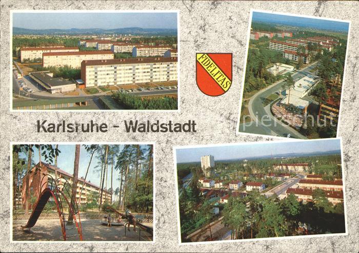 Karlsruhe Waldstadt Fliegeraufnahmen Spielplatz