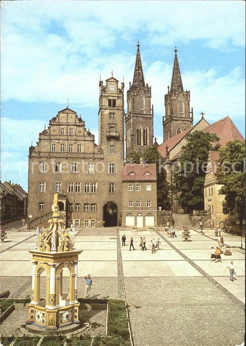 Oschatz Platz der DSF Rathaus Kirche