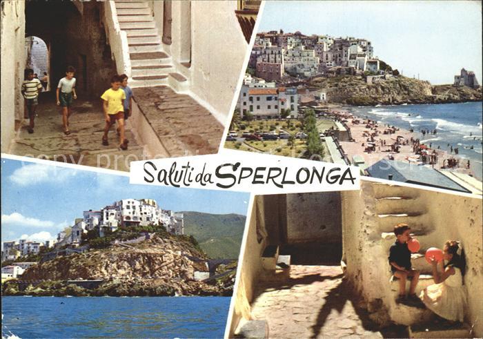 Sperlonga Latina Ortsansichten Strand Dorfmotive