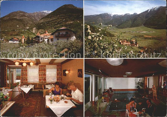 Goldrain Vinschgau Pension Obkircher Gaststube Hallenbad Panorama