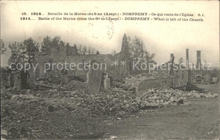Dompremy Zerstoerte Kirche