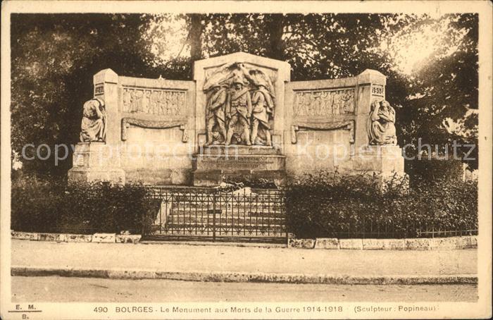 Bourges Le Monument aux Mortes de la Guerre