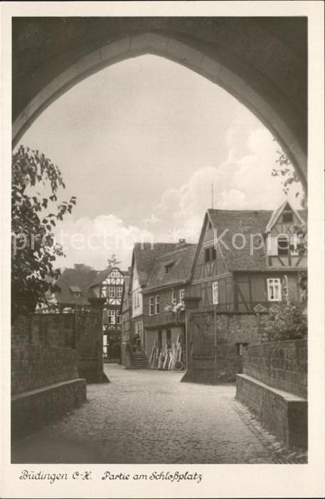 Buedingen Hessen Partie am Schlossplatz