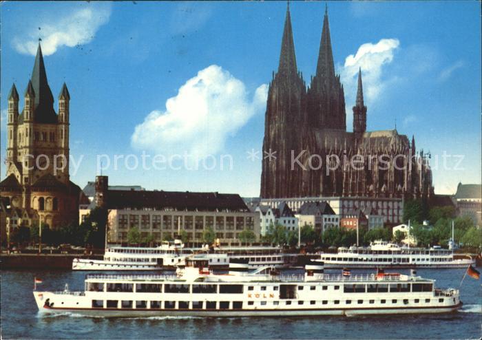 Koeln Rhein Dom Rheinpanorama