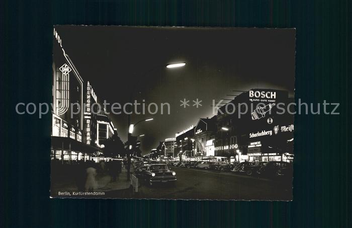 BERLIN  CITY Kurfuerstendamm Nachtaufnahme