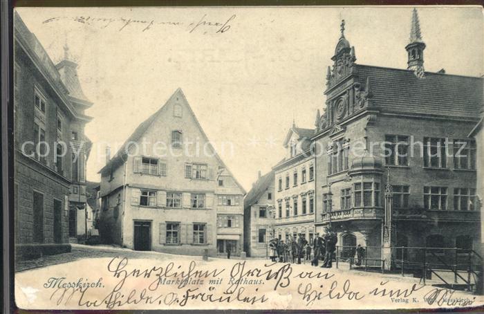 Messkirch Marktplatz mit Rathaus