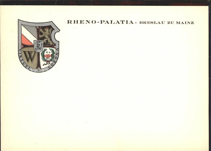 Breslau Niederschlesien Rheno Palatia