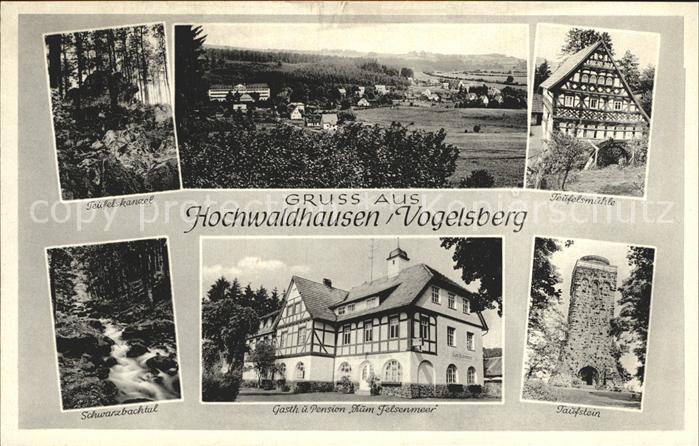 Hochwaldhausen Ilbeshausen Teufelskanzel Panorama Teufelsmuehle Schwarzbachtal G