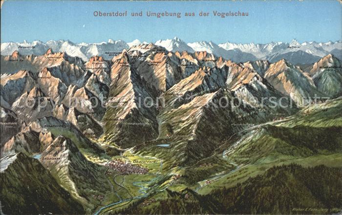 Oberstdorf und Umgebung Panoramakarte