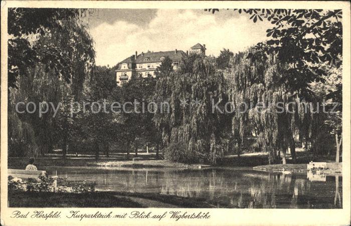 Bad Hersfeld Kurparkteich und Wigbertshoehe