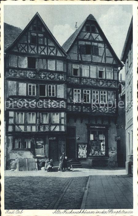 Bad Orb Alte Fachwerkhaeuser in der Hauptstrasse