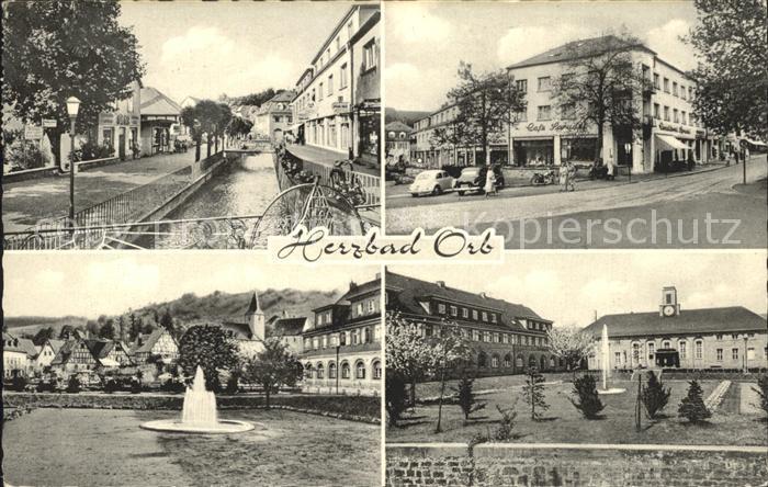 Bad Orb Kanal Cafe Sprudel Springbrunnen Kurhaus