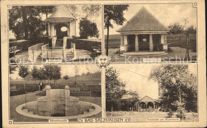 Bad Salzhausen Stahlquelle Lithiumquelle Schwefelquelle Trinkhalle am Wasserturm