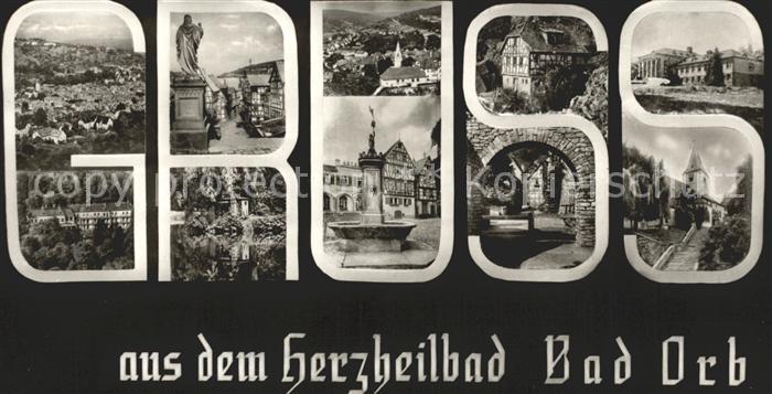 Bad Orb Teilansichten Herzheilbad Brunnen Sanatorium