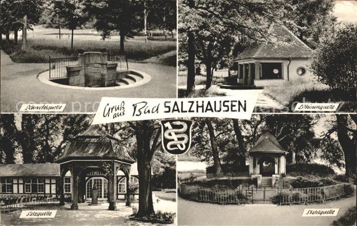 Bad Salzhausen Schwefelquelle Lithiumquelle Stahlquelle Salzquelle Kupfertiefdru