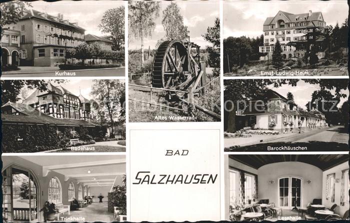 Bad Salzhausen Kurhaus Ernst Ludwig Heim Barockhaeuschen Lesehalle Trinkhalle Ba
