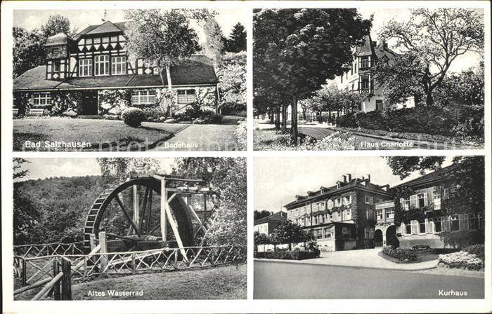 Bad Salzhausen Badehaus Haus Charlotte Kurhaus Wasserrad