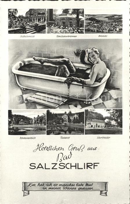 Bad Salzschlirf Hotel Badehof Bonifatiusbrunnen Schwanenteich Kurtheater