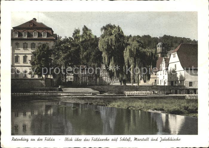 Rotenburg Fulda Fuldawehr Schloss Marstall Jakobikirche Kupfertiefdruck