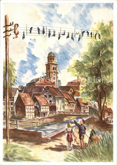 Lauterbach Hessen Der Lauterbacher Strumpf Lied Kuenstlerkarte