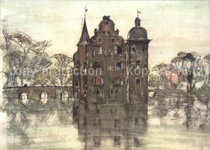 Bodelschwingh 12 Bildkarten Das Ruhrgebiet Nr 9 Schloss Bodelschwingh Kuenstlerk